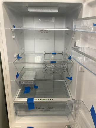 CHiQ 231L Bottom Mount Fridge Freezer - White (Retro Style)