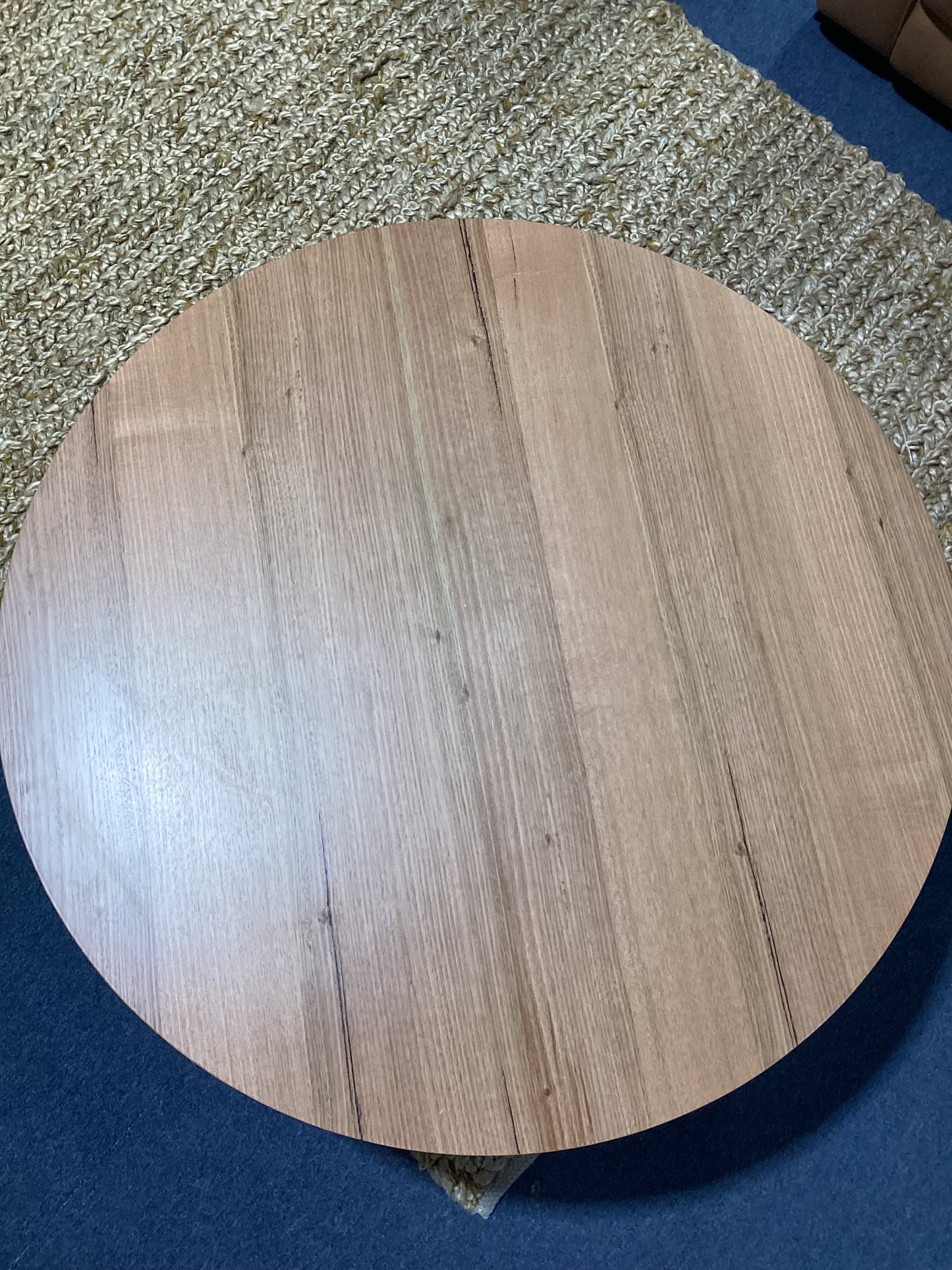 Caesar Round Timber Coffee Table - Messmate/Natural