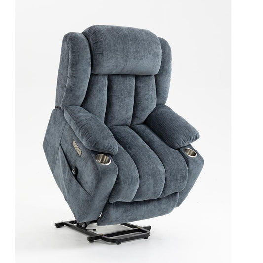 Avante Chelsea Lift & Recline Arm Chair in Cobalt Fabric - Standard Sized
