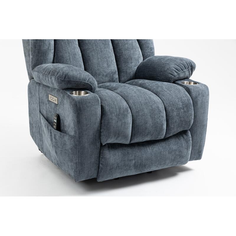 Avante Chelsea Lift & Recline Arm Chair in Cobalt Fabric - Standard Sized