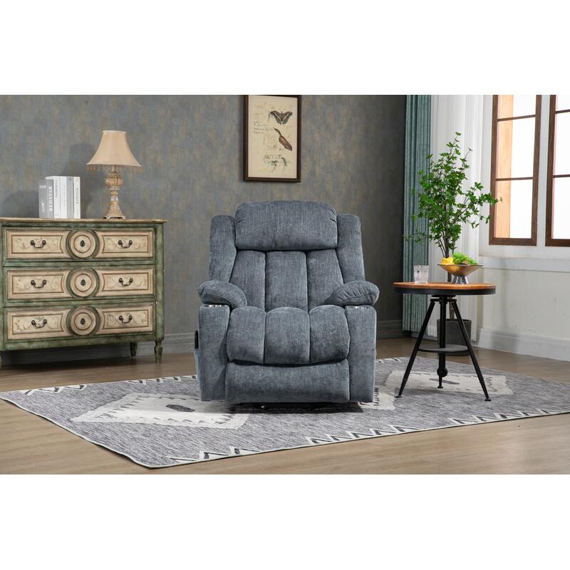 Avante Chelsea Lift & Recline Arm Chair in Cobalt Fabric - Standard Sized