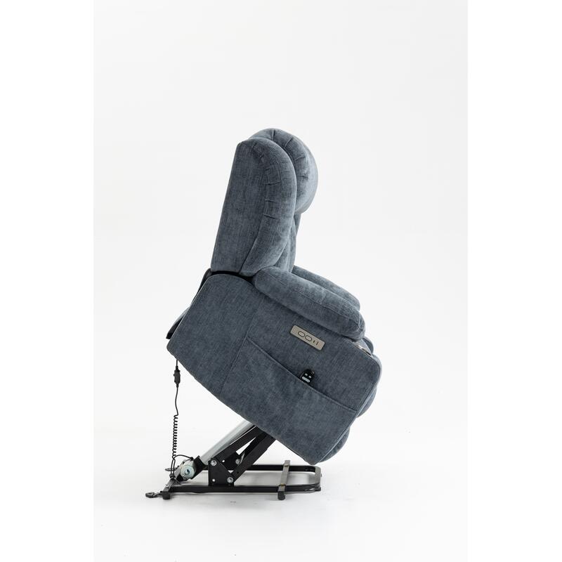 Avante Chelsea Lift & Recline Arm Chair in Cobalt Fabric - Standard Sized