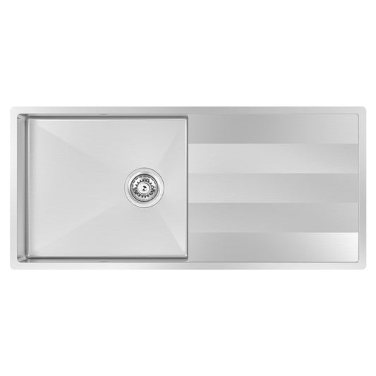 Abey Lugano Single Bowl & Drainer - Stainless Steel