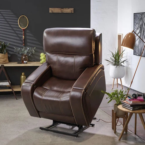 Theorem Abingdon Lift & Recline Leather Armchair - Coffee