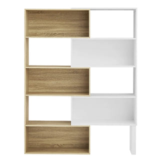 Accord Multi-Shelf Bookcase - Light Oak/White