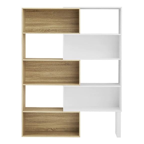 Accord Multi-Shelf Bookcase - Light Oak/White