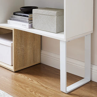 Accord Multi-Shelf Bookcase - Light Oak/White