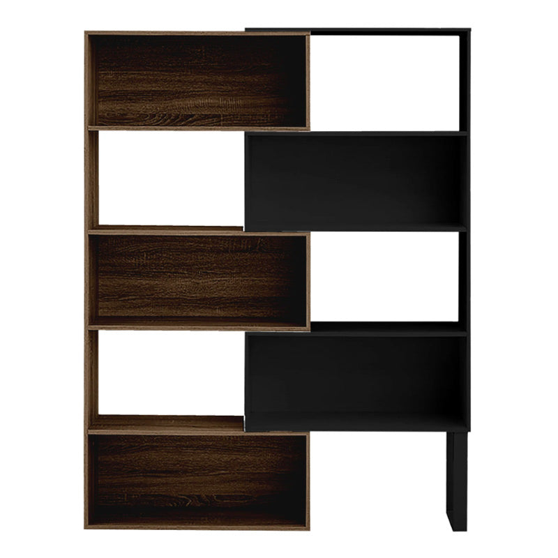 Accord Multi-Shelf Bookcase - Dark Oak/Black