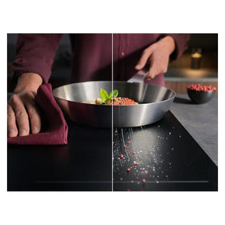AEG 90cm SaphirMatt Induction Cooktop with FlexiBridge - Matte Black