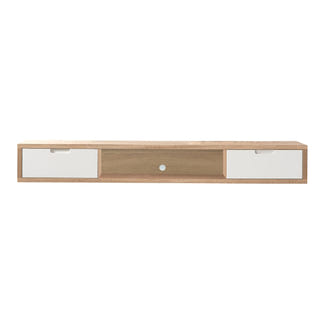 Air 1500mm Wall Mount Entertainment Unit - Light Oak/White