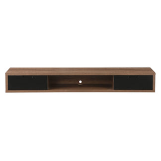 Air 1800mm Wall Mount Entertainment Unit - Dark Oak/Black