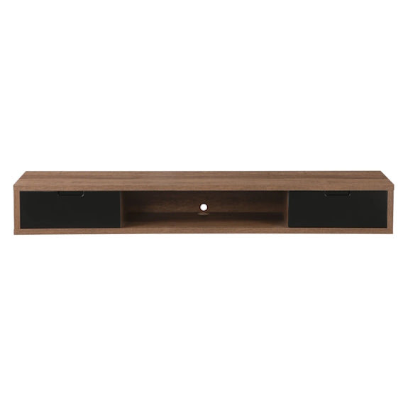 Air 1800mm Wall Mount Entertainment Unit - Dark Oak/Black