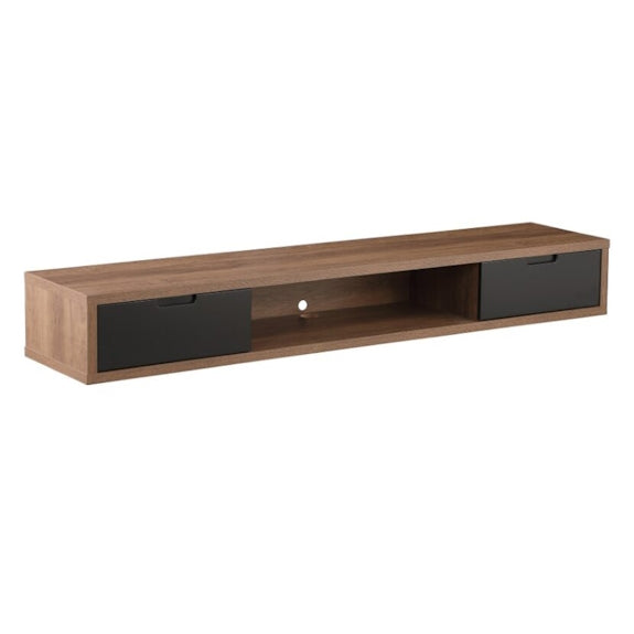 Air 1800mm Wall Mount Entertainment Unit - Dark Oak/Black