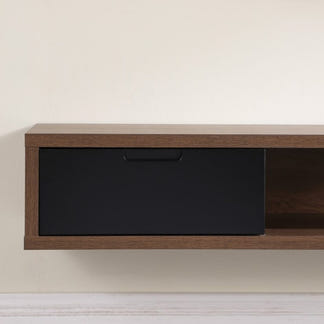 Air 1800mm Wall Mount Entertainment Unit - Dark Oak/Black