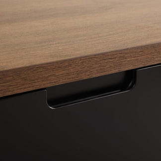 Air 1800mm Wall Mount Entertainment Unit - Dark Oak/Black