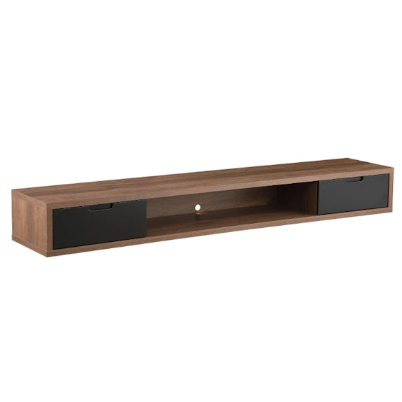 Air 2000mm Wall Mount Entertainment Unit - Dark Oak/Black