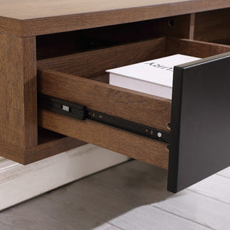 Air 2000mm Wall Mount Entertainment Unit - Dark Oak/Black