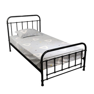 Akira King Single Metal Bed - Black