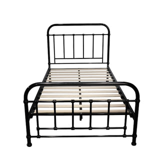 Akira King Single Metal Bed - Black