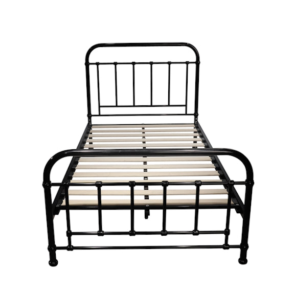 Akira King Single Metal Bed - Black