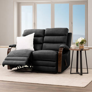 Alamo 2 Seater Fabric Recliner - Jet