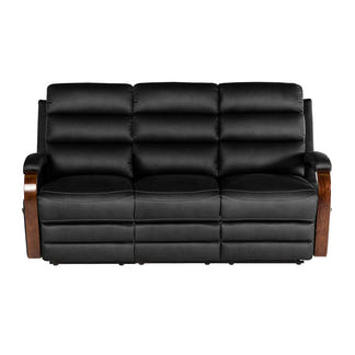 Alamo 3 Seater Fabric Recliner - Jet