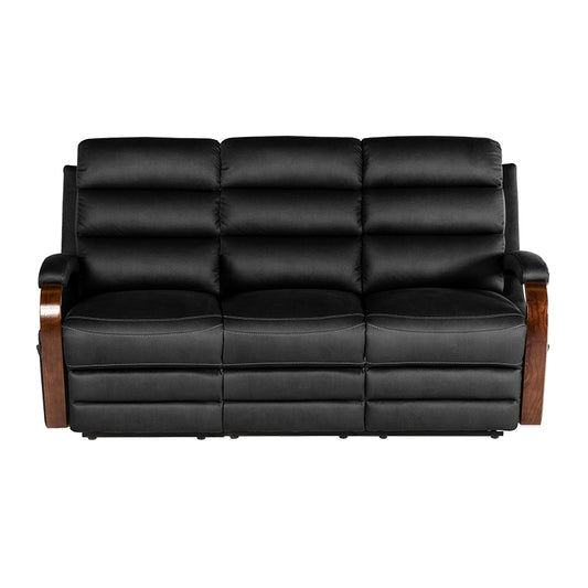 Alamo 3 Seater Fabric Recliner - Jet