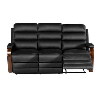 Alamo 3 Seater Fabric Recliner - Jet