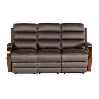 Alamo 3 Seater Fabric Recliner - Graphite