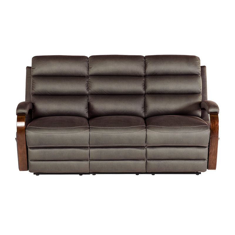 Alamo 3 Seater Fabric Recliner - Graphite