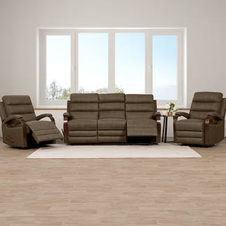 Alamo 3 Seater Fabric Recliner - Graphite