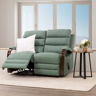 Alamo 2 Seater Fabric Recliner - Avocado