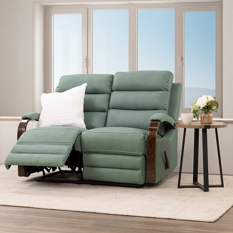 Alamo 2 Seater Fabric Recliner - Avocado