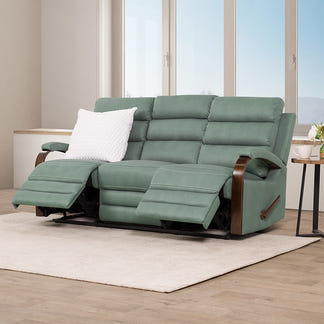 Alamo 3 Seater Fabric Recliner - Avocado