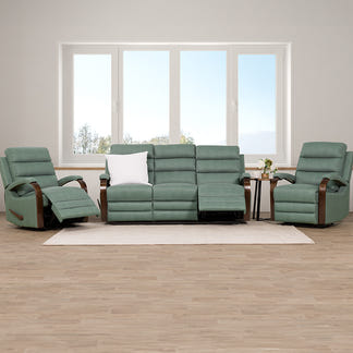 Alamo 3 Seater Fabric Recliner - Avocado