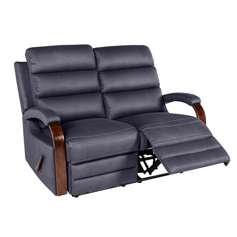 Alamo 2 Seater Fabric Recliner - Navy