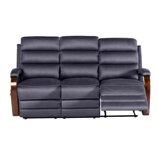 Alamo 3 Seater Fabric Recliner - Navy