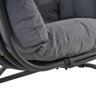 Alcatraz Hanging Egg Chair - Grey