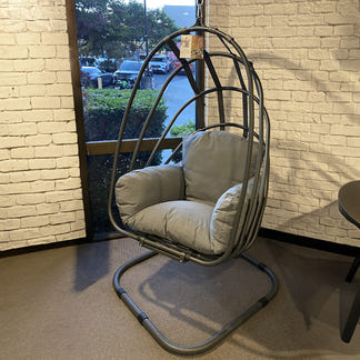 Alcatraz Hanging Egg Chair - Grey