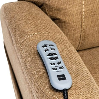 Theorem Alperton Petite Lift & Recline Fabric Armchair - Latte
