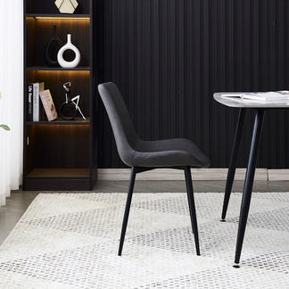 Apollo Dining Chair - Dark Grey/Black