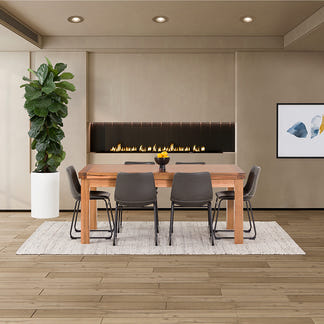 Arbor 180-280cm Extension Timber Dining Table - Marri/Natural