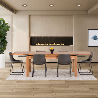 Arbor 180-280cm Extension Timber Dining Table - Marri/Natural