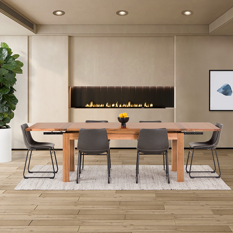 Arbor 180-280cm Extension Timber Dining Table - Marri/Natural