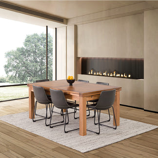 Arbor 180-280cm Extension Timber Dining Table - Marri/Natural