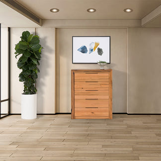 Arbor 5 Drawer Tallboy - Marri/Natural