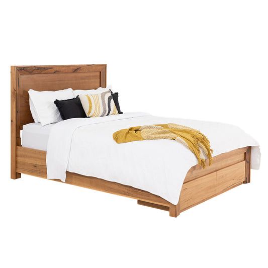 Arbor Queen Timber Storage Bed - Marri/Natural