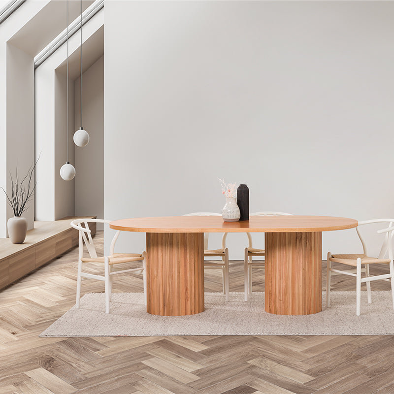 Arc Dining Chair - White/Natural