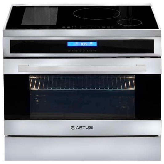 Artusi Elegante 90cm Freestanding Induction Cooker with Schott Glass Cooktop