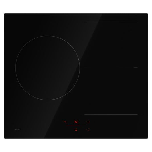 Asko 60cm 3 Zone Bridge Induction Cooktop - Black